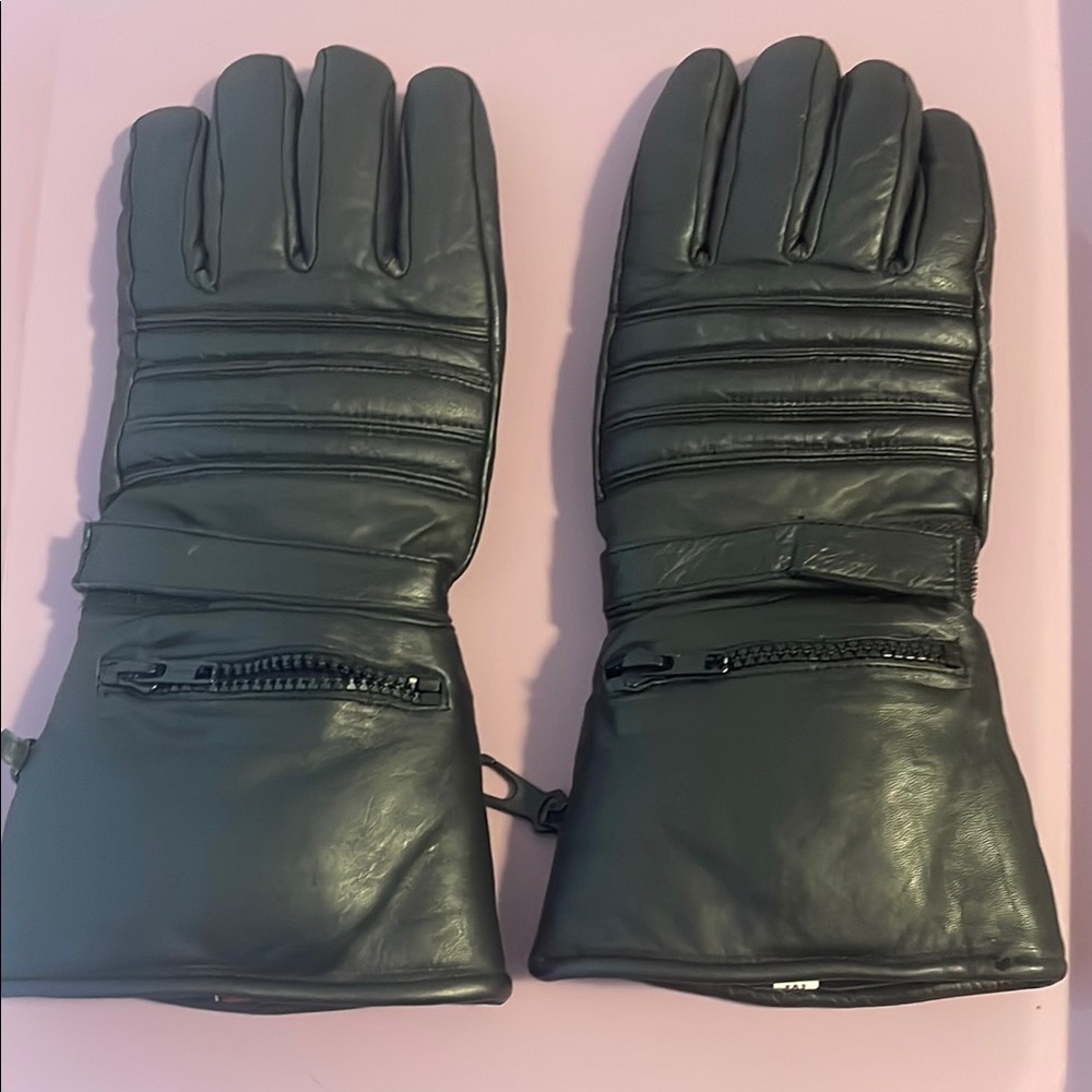 Black Leather Men's Gloves